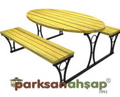 Piknik Masası  (Metal Ayaklı) 145(L)x175(W)x75(H)-70543