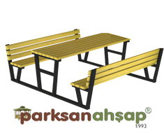 Piknik Masası  (Metal Ayaklı) 145(L)x160(W)x80(H)-70551
