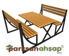 Piknik Masası  (Metal Ayaklı) 195(L)x220(W)x80(H)-70554