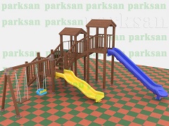 Ahşap Çocuk Oyun Parkı (Eko Seri) - 51511